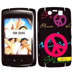  Blackberry Storm 2 9550 Colorful Peace Signs on Black Hard 