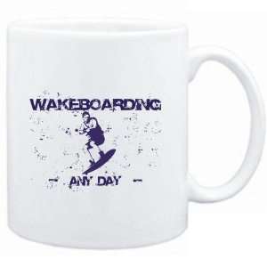  Mug White  Wakeboarding any day  Sports Sports 