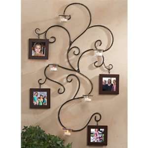  Wall Hanging Vine Photo Collage Wrought Iron Frame Family 